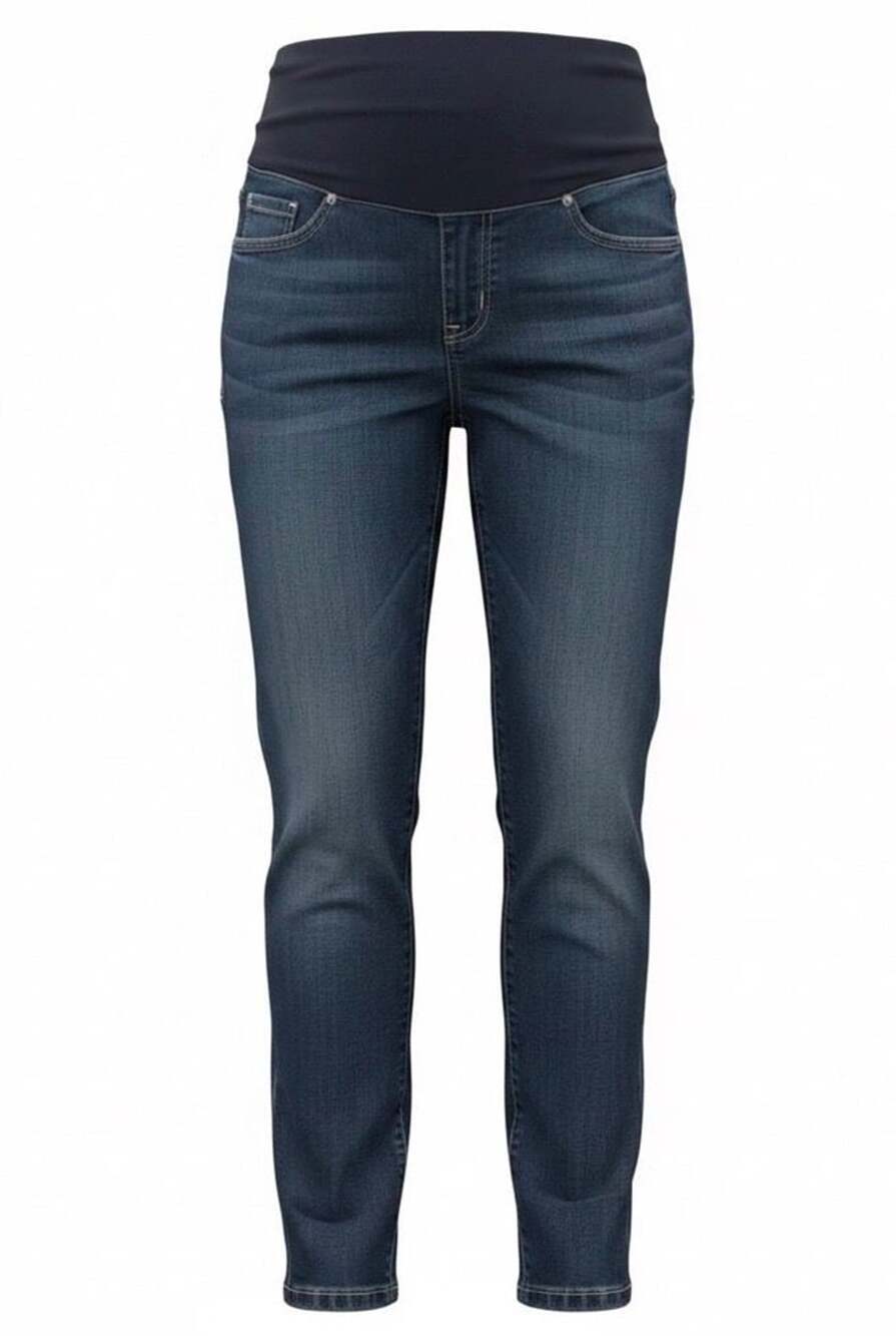 Signature by Levi Strauss Baby Bump Skinny Maternity Jeans Dark Wash Stretch
